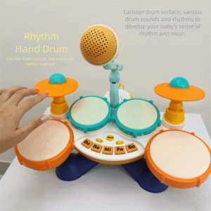 LABAICAI Multifunctional Drum Set Kids Drum Set BPA Free Montessori Learning Baby Musical Instruments Best Gifts With Microphone Musical Toys Toddlers 1-3