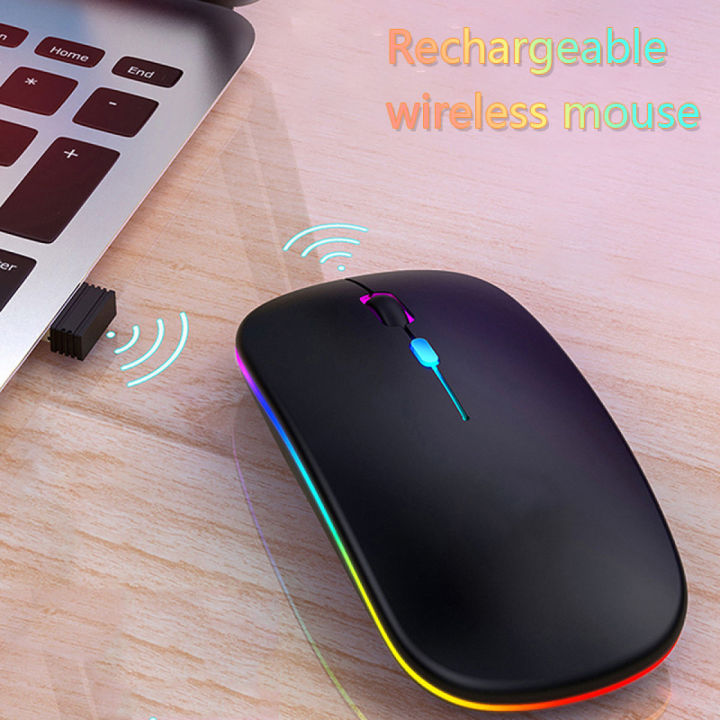 【100% Original】Rechargeable Silent Wireless Mouse for Gaming Office DPI ...