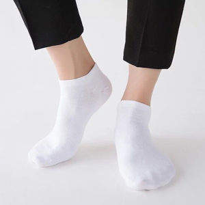 Summer Cotton Man Short Socks Fashion Breathable Man Boat Socks Comfortable Casual Socks Male Ankle Socks white Gray