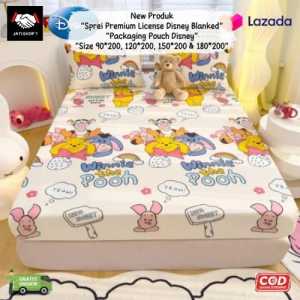 Sprei Kasur Disney Karakter Anak tersedia 4 Ukuran Dapat Sarung bantal