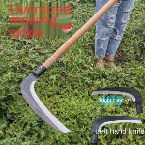 HongKong60สติกเกอร์กลางแจ้งยาวขยายเครื่องตัดหญ้าการเกษตรเครื่องมือวัชพืชซ้ายมือขนาดใหญ่ Samarium สติกเกอร์ตัด Reed หญ้าน้ำ Sickle หัว