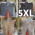 Bisa COD  Celana Pendek Pria Dewasa Jumbo - Celana Chino Rip Pinggang Karet Kolor Elastis. 