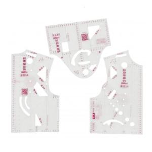 3Pieces Doll Clothes Ruler Garment Clothing Sewing Ruler French Curved Ruler Clothing Pattern Making Templates Ruler
