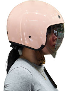 Nón bảo hiểm 3/4 kính âm M139 màu hồng sữa chính hãng
