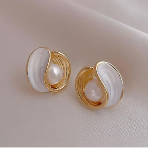 Frascati Bông Tai Dạng Hạt Ngọc Trai Sang Trọng Nhẹ Cổ Điển Mới Trang Sức Đơn Giản Hàn Quốc Hoa Tai Độc Đáo Cá Tính Cho Nữ Dự Tiệc