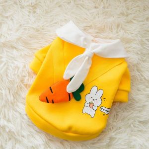 QEFEE Warm Soft Satchel Cartoon Sweater Spring Autumn Winter For Small Dogs Cat Pet Supplies Dog Clothing Pet Costumes