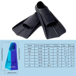 【COD】Kaki Katak Warna Solid Silicone Fin Renang Diving Sepatu Renang Fin Diving Alat Bantu Renang  Snorkeling Anak dan Dewasa sepatu katak Ready 5 Size XXS-XL