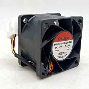 40mm Fan PF40281B2-Q02C-S99 for Sunon 4cm High Speed PWM Cooling Fan 4028 40X40X28mm 12V Temperature Control Double Ball Fan
