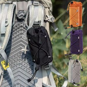 Large Capacity Backpack Strap Pouch Drawstring Portable Water Bottle Holder Durable Waterproof Storage Expansion Bag Outdoor Sports