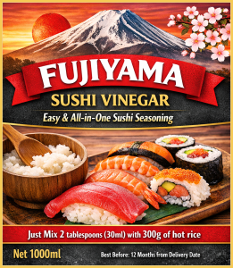 FUJIYAMA ORIGINAL Sushi Vinegar 1000ml – Easy & All-in-One Sushi Seasoning Authentic Japanese Flavor for Perfect Sushi Rice