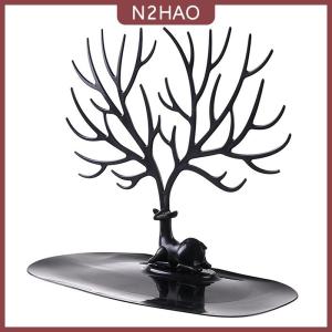 N2HAO Bông Tai Vòng Cổ Vòng trang sức hiển thị đứng Khay lưu trữ giá chủ cây hình cho Countertop tổ chức