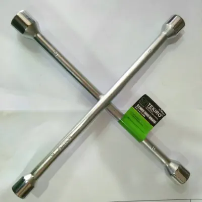 TEKIRO Kunci Roda Palang Mobil 17mm X 19mm X 21mm X 23mm 14 Inchi 4 WAY CROSS WRENCH 14” 17x19x21x23 mm Kunci Roda Mobil 14in
