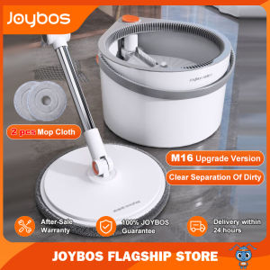 Joybos M16 Plus Self Wash Spin Mop Rotating Spin Mop Bucket Set Automatic Spinning Magic Microfiber 2 Mops No Hand-Washing