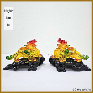 (Cặp) Nghê đôi-Tỳ hưu chữ Phúc canh giữ tiền bạc chiêu tài hút lộc - Đồ thờ Bình An - Decor Phong thủy