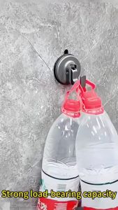 [HEAVY DUTY] Aluminium Hanging Hook Sunction Cup Hook No Drill (Grey)