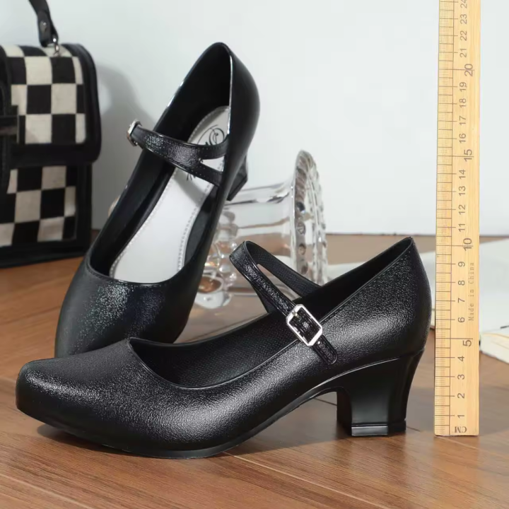 Black High Heel Dress Shoes; fancy pageant heels for kids-iangel.vn