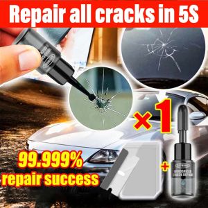 Repair all cracks in 5 second Windscreen repair kit Windshield Repair Kit Easy to use efficient repair Glass repair liquid Glass Repair Crack Chip Scratch Glass repair Glass crack repair