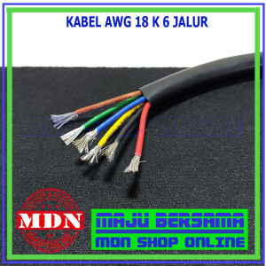 Kabel AWG 18 Kecil 6 Jalur Original