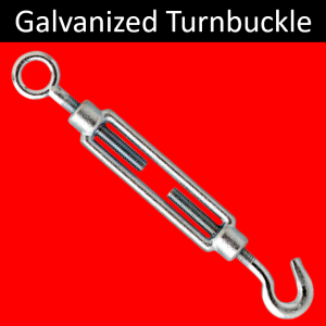 Toyu Galvanized Steel Turnbuckle Hook And Eye Tensioner 6-8-10-12-14-16-20-24mm Turnbuckle Hook - Eye Regular