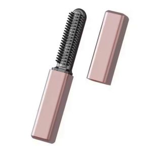 BUENOO Heated Design Hair Straightening Comb Negative Ions Do Not Hurt Hair Lightweight USB Charging Brush Portable USB Charging Wireless Bangs Comb Women Daily Styling