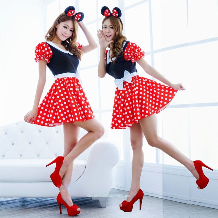 COD Disney Girls Dress Minnie Mickey Mouse Cosplay Costume Summer Adult ...