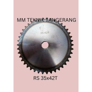 Sprocket RS 35 x 42 T Gear Rantai Single Gir gigi Z 42T RS35 -1 35Z42 35X42T 35-1 tipe B Sproket spr 35-42T 35x1x42T 35-1-42T MMB