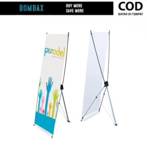 Tripod Stand Multifungsi Warna Hitam Matte dengan Gagang Ergonomis untuk Display Poster