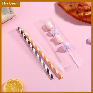 [The Gesh] 100Pcs Clear Self Sealing Long Candy Treat Bags 5x20CM Pretzel Rod Bags Resealable Bag For Packaging Candy Gifts Favors