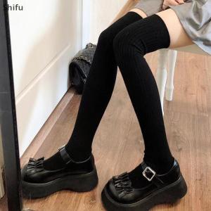 [ShiFu] 1Pair New Women Winter Warm Thicken Thermal High Stockings Soft Casual Solid Color Thigh Stockings Home Snow Boots Floor Knee Socks