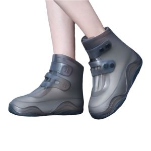 LE VICTORY 1 Pair Thickened Rain Boot Covers Anti-fouling Anti Slip Rain Shoe Cover Portable Wear-resistant Waterproof Shoe Covers for Rainy Days