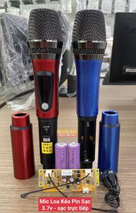 Mic Loa Kéo Dùng Pin Sạc - Tiện Dụng -Sang Trọng - Nhẹ Hơi - Âm Tiếng - ít Hú Rít