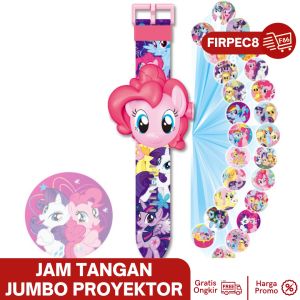 Jam Tangan Anak Perempuan Jumbo Laser Proyektor - Jam Tangan Digital Karakter Kartun | FREE BATERAI