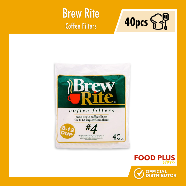 Brew Rite Coffee Filters 4 (40pcs) Lazada PH