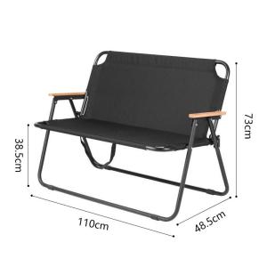 Portable 2 Seater Outdoor Folding Chair Spacious Double Camping Sofa Bench For 2 Adults Perfect Fishing Beach Garden Camping Trips Folds Compact Easy Carry Kerusi Lipat Luaran Berganda