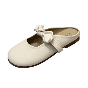 Ielgy áo khoác ngoài nữ dép baotou kiểu Pháp giày đơn hỗ trợ một nửa có nơ nhẹ nhàng