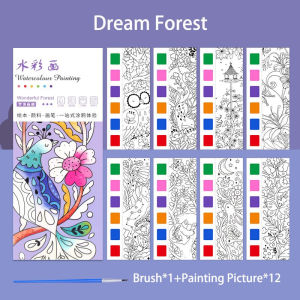 (🇸🇬 Local seller)Watercolor Coloring Sticky Notes Portable Childrens Watercolor Painting Graffiti Gouache Book for Fun Watercolor Art and Creativity