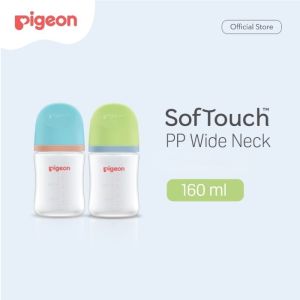 [ BISA COD ] Pigeon Botol Wide Neck Peristaltik plus 160ml CURAH tanpa Dos / Standard nipel/ BPA free / botol susu lucu/ karakter/ aman / mudah di pegang/ bahan silicone/ silikon/ bentuk rahang bayi/ BPA free / pigeon
