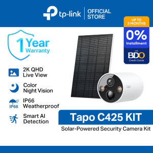 TP-Link Official Store | Tapo C425 Kit | 2K QHD Live View Solar-Powered Outdoor WiFi IP Security Cctv Sale Camera Connect to Cellphone with Mic and Speaker