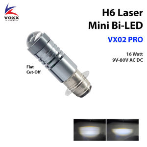 Lampu LED Motor H6 Laser HiLo Cut-Off Mini Bi-LED AC DC Kaki M5 Bebek 2 Warna