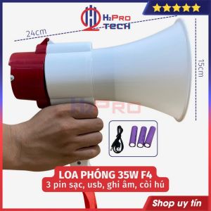 Loa Phóng Thanh Cầm Tay Công Suất Lớn 60W Ghi Âm Bluetooth Pin Sạc Loa Bán Hàng Rong - H2Pro Audio