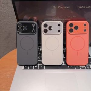 Original Matte Wireless Charging MagSafe Phone Case for iPhone 17 Pro 16 15  ProMax Acrylic Material Shockproof Hard Case