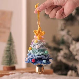 NALANILI Đan móc thủ công Đồ trang trí cây thông Noel Sợi vải Ngôi Sao Trang Trí Đồ trang trí treo Giáng sinh Quà tặng Những quả pom pom đầy màu sắc Đồ trang trí cây bằng móc len Trang trí nhà cửa mùa lễ hội