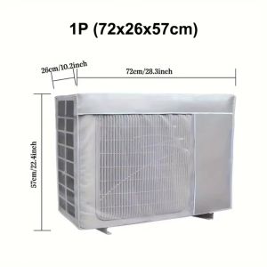 VIVIDI Multisize Air Conditioner Cover Dustproof Silver Air Conditioner Protective Air Conditioner Heat-insulating Outdoor