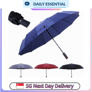 【DAILY ESSENTIAL】 Automatic Folding Umbrella in 12-Rib and 24-Rib Designs