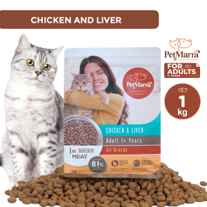 PetMarra Kitten / Adult Cat Dry Food Oceanfish Chicken Beef Liver Milk Flavor 1kg Collection cats kibble all breeds