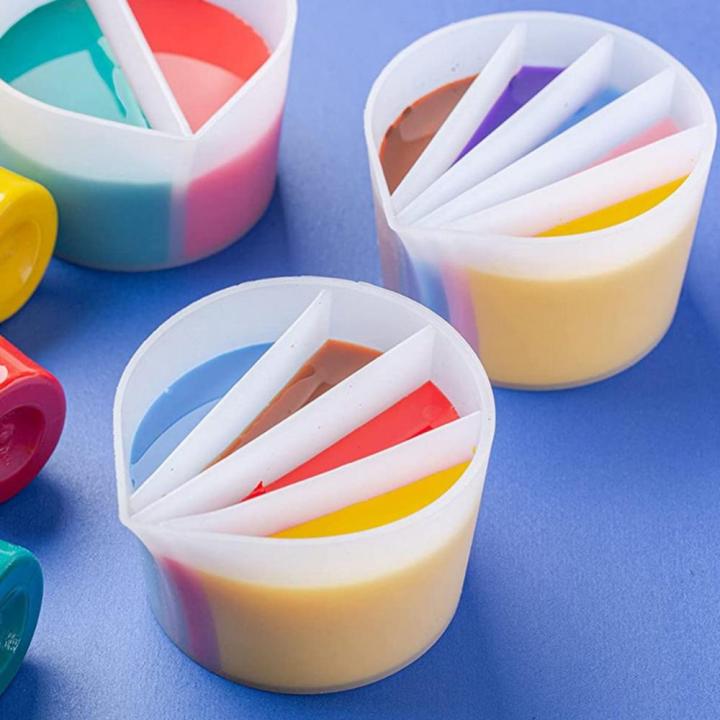 3+5 Channels  Silicone Color Mixing Cup Silicone  Multi Channels Paint DividerAU