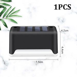 Ronye Life【Spot Manila】4pcs Garden Solar Step Lights LED Deck Light Waterproof Outdoor Lighting Home Door Side Stairs Balcony Floor Fence Landscape Lamp Mount Tools
