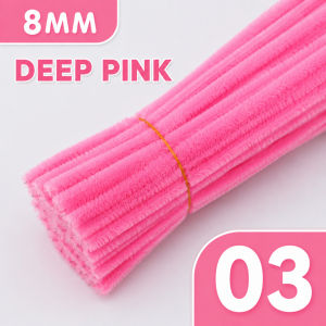 100pcs 8mm Fuzzy Wire Chenille Toy Stems for DIY Flowers Cleaner Art Projects Craft Supplies