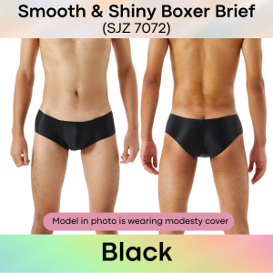 Mens Boxer: Silky Smooth Boxer Brief Trunks Underwear (SJZ7072)