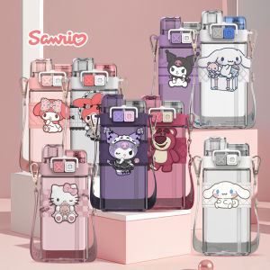 Botol Minum Portable Cup 2in1 Bening Estetik Botol Air Minum 3D Tritan 520ml High Quality